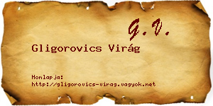 Gligorovics Virág névjegykártya